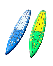 One blue, one green 13'4" paddle boards